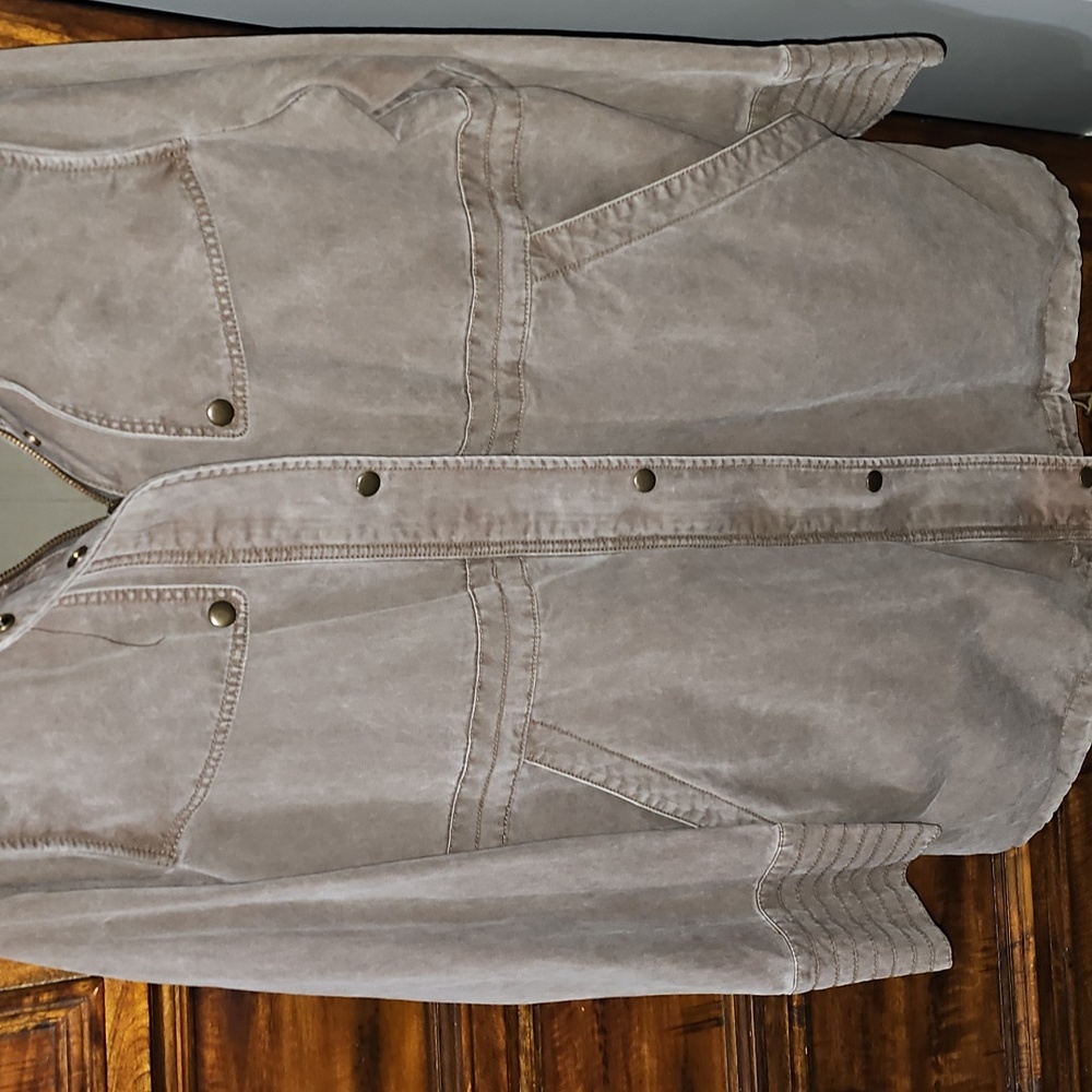 Womens Long Length Spring/fall Jacket. Sz Medium! Brown/Green! - Picture 3 of 10